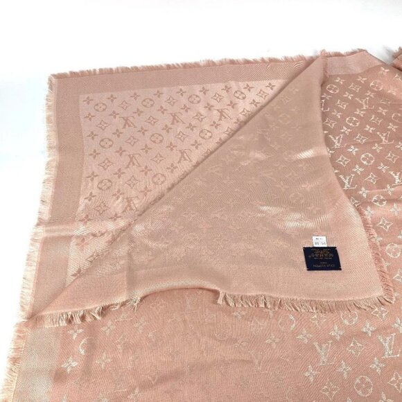 LOUIS VUITTON M74441 large fringe Shoal-Monogram Shawls Accessories Stole/Shawl - Picture 6 of 12